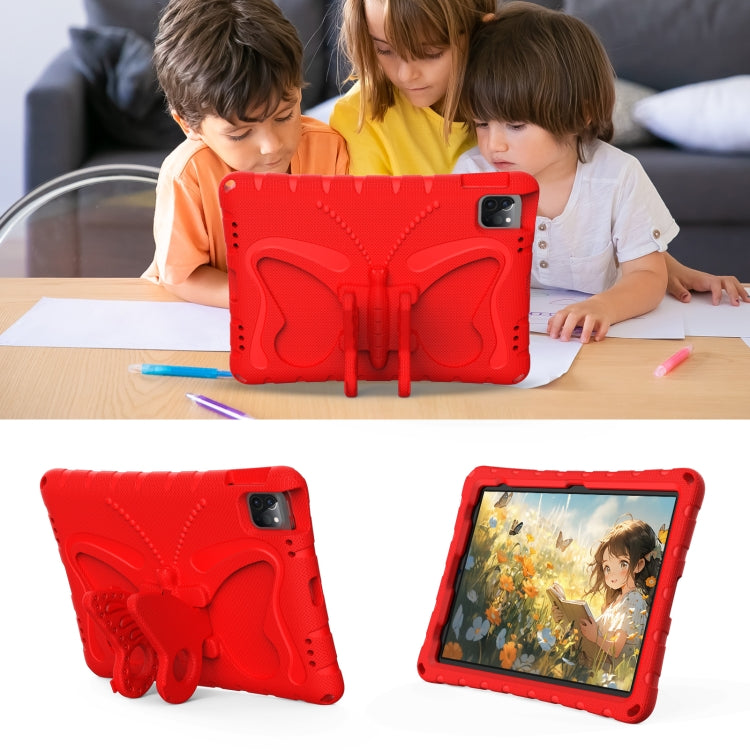 For iPad 2025 / 2022 Butterfly Bracket EVA Shockproof Tablet Case(Red) - iPad 2025 / 2022 Cases by buy2fix | Online Shopping UK | buy2fix