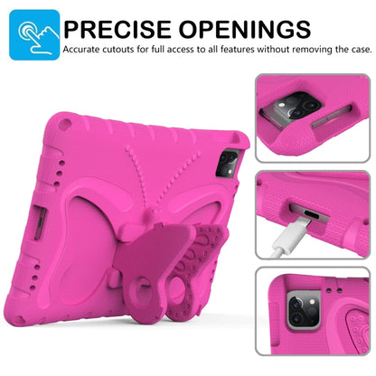 For iPad 2025 / 2022 Butterfly Bracket EVA Shockproof Tablet Case(Rose Red) - iPad 2025 / 2022 Cases by buy2fix | Online Shopping UK | buy2fix