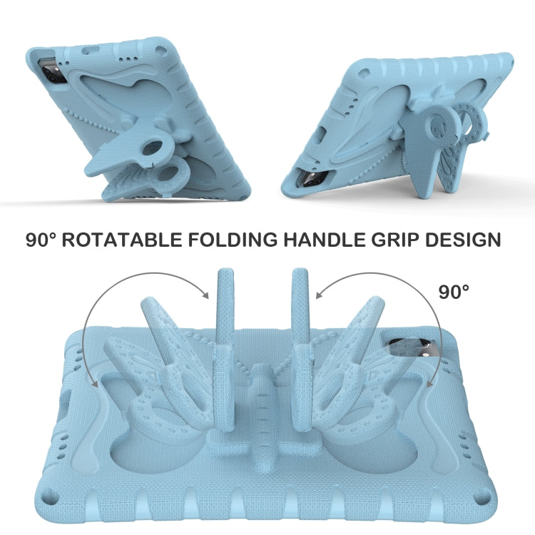 For iPad Air 2022/2020 10.9 Butterfly Bracket EVA Shockproof Tablet Case(Light Blue) - iPad Air (2022) / (2020) 10.9 Cases by buy2fix | Online Shopping UK | buy2fix