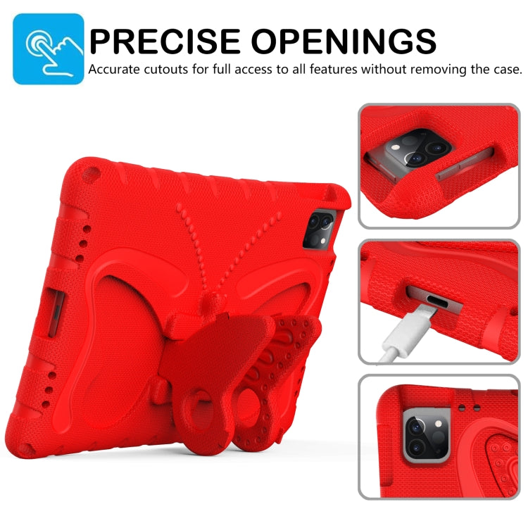 For iPad Air 2022/2020 10.9 Butterfly Bracket EVA Shockproof Tablet Case(Red) - iPad Air (2022) / (2020) 10.9 Cases by buy2fix | Online Shopping UK | buy2fix