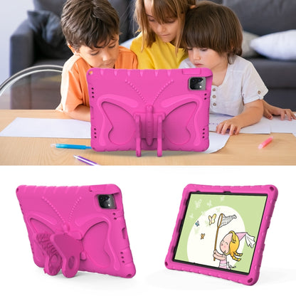 For iPad Air 2022/2020 10.9 Butterfly Bracket EVA Shockproof Tablet Case(Rose Red) - iPad Air (2022) / (2020) 10.9 Cases by buy2fix | Online Shopping UK | buy2fix