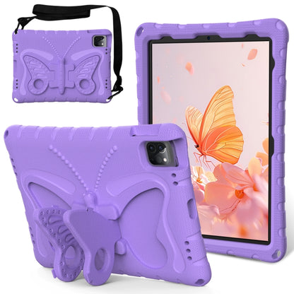For iPad Pro 11 2022/2021 Butterfly Bracket EVA Shockproof Tablet Case(Light Purple) - iPad Pro 11 (2022/2021) Cases by buy2fix | Online Shopping UK | buy2fix