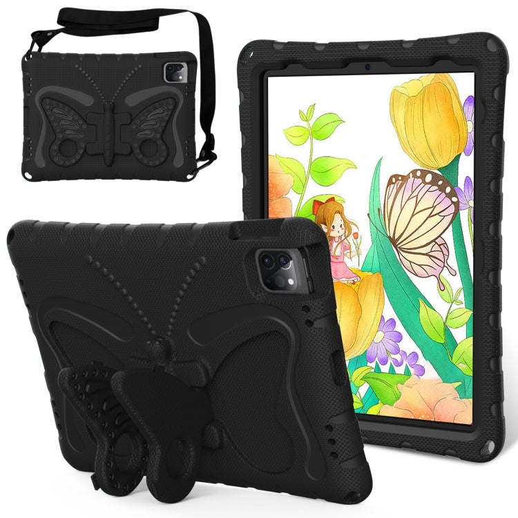 For iPad Pro 11 2022/2021 Butterfly Bracket EVA Shockproof Tablet Case(Black) - iPad Pro 11 (2022/2021) Cases by buy2fix | Online Shopping UK | buy2fix