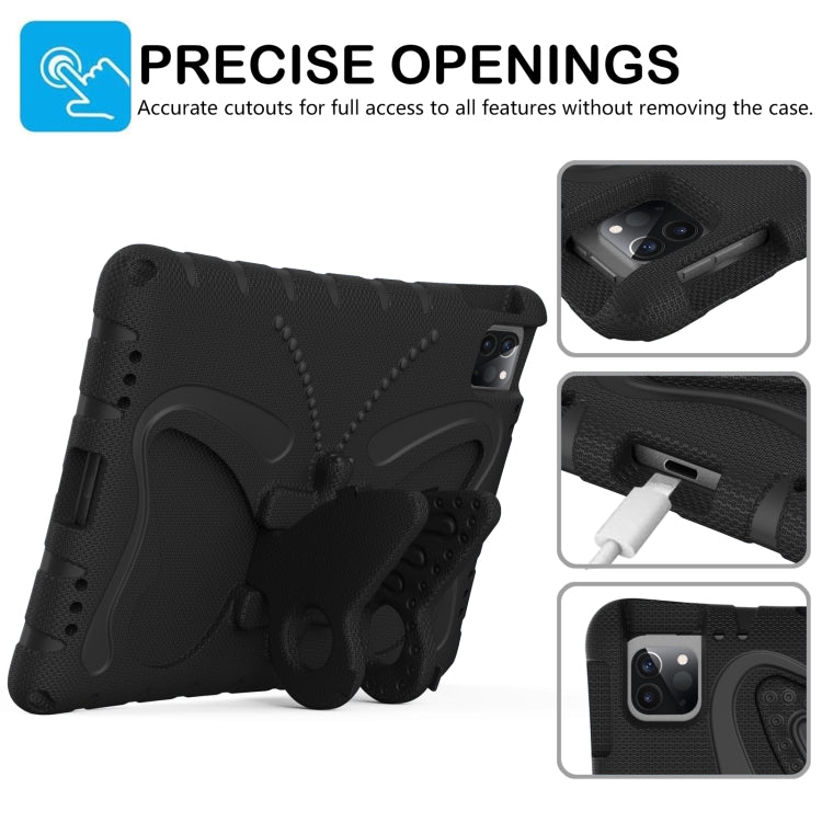 For iPad Pro 11 2022/2021 Butterfly Bracket EVA Shockproof Tablet Case(Black) - iPad Pro 11 (2022/2021) Cases by buy2fix | Online Shopping UK | buy2fix