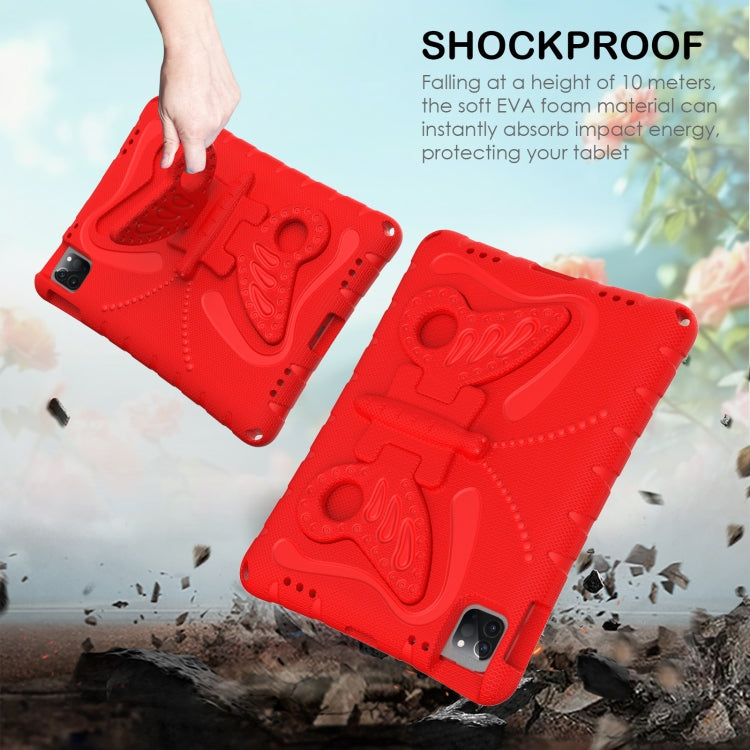 For iPad Pro 11 2022/2021 Butterfly Bracket EVA Shockproof Tablet Case(Red) - iPad Pro 11 (2022/2021) Cases by buy2fix | Online Shopping UK | buy2fix