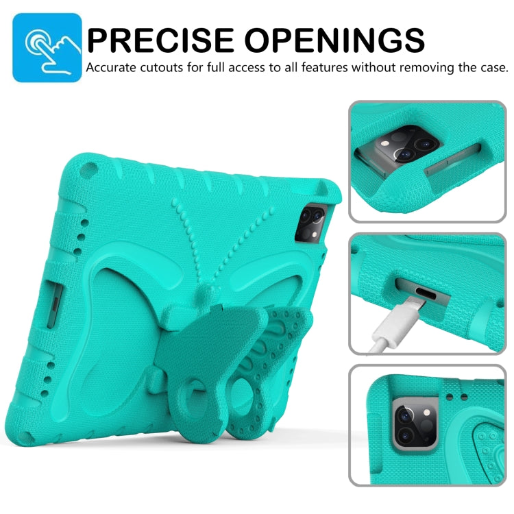For iPad Pro 11 2022/2021 Butterfly Bracket EVA Shockproof Tablet Case(Mint Green) - iPad Pro 11 (2022/2021) Cases by buy2fix | Online Shopping UK | buy2fix