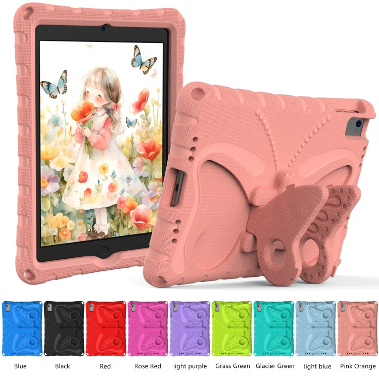 For iPad Air 1/2 / 9.7 2018/2017 Butterfly Bracket EVA Shockproof Tablet Case(Pink Orange) - iPad 9.7 (2018) & (2017) Cases by buy2fix | Online Shopping UK | buy2fix