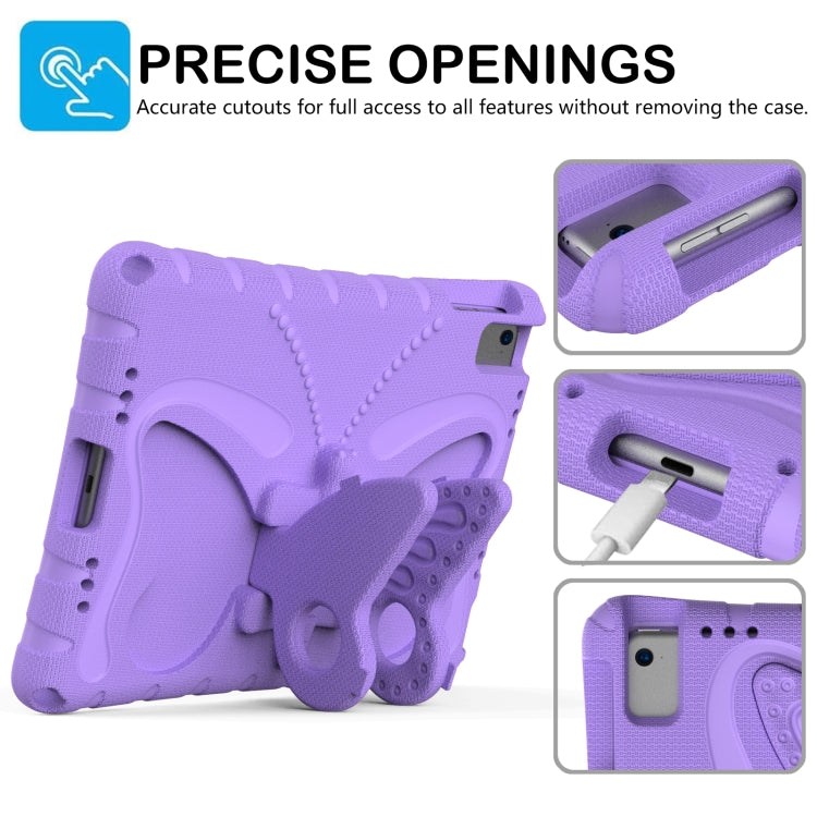 For iPad Air 1/2 / 9.7 2018/2017 Butterfly Bracket EVA Shockproof Tablet Case(Light Purple) - iPad 9.7 (2018) & (2017) Cases by buy2fix | Online Shopping UK | buy2fix