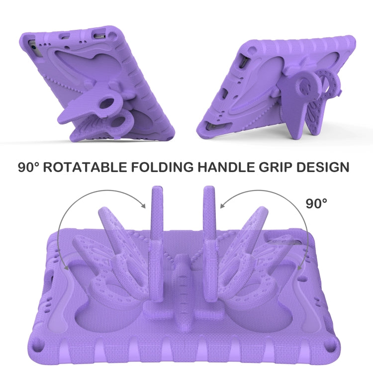 For iPad Air 1/2 / 9.7 2018/2017 Butterfly Bracket EVA Shockproof Tablet Case(Light Purple) - iPad 9.7 (2018) & (2017) Cases by buy2fix | Online Shopping UK | buy2fix