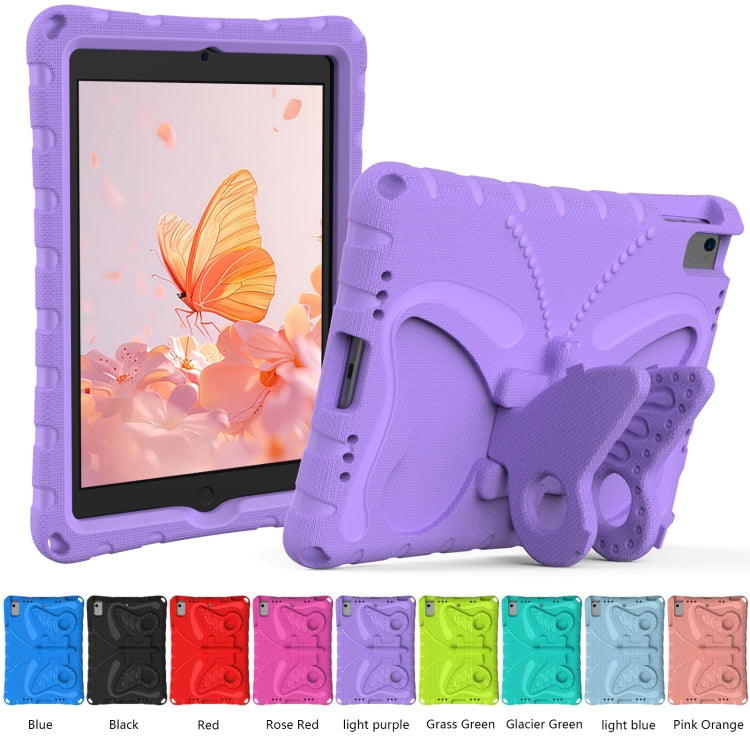 For iPad Air 1/2 / 9.7 2018/2017 Butterfly Bracket EVA Shockproof Tablet Case(Light Purple) - iPad 9.7 (2018) & (2017) Cases by buy2fix | Online Shopping UK | buy2fix