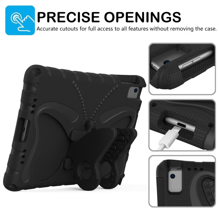 For iPad Air 1/2 / 9.7 2018/2017 Butterfly Bracket EVA Shockproof Tablet Case(Black) - iPad 9.7 (2018) & (2017) Cases by buy2fix | Online Shopping UK | buy2fix