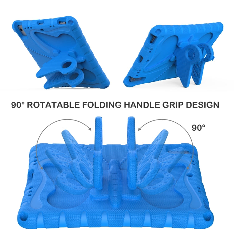 For iPad Air 1/2 / 9.7 2018/2017 Butterfly Bracket EVA Shockproof Tablet Case(Blue) - iPad 9.7 (2018) & (2017) Cases by buy2fix | Online Shopping UK | buy2fix