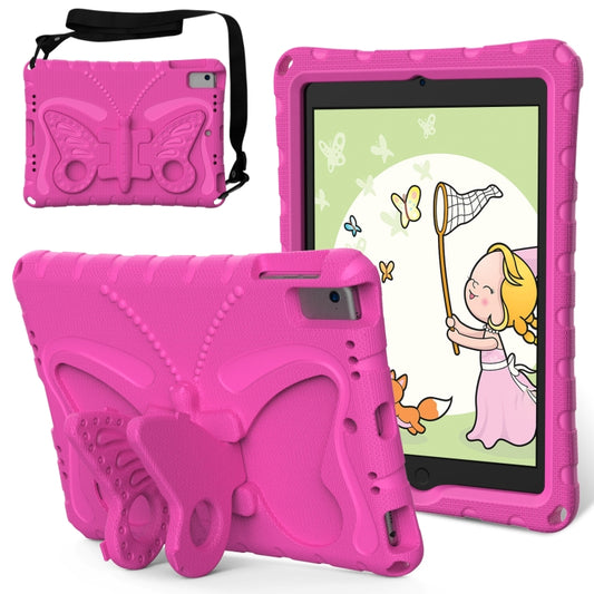 For iPad Air 1/2 / 9.7 2018/2017 Butterfly Bracket EVA Shockproof Tablet Case(Rose Red) - iPad 9.7 (2018) & (2017) Cases by buy2fix | Online Shopping UK | buy2fix