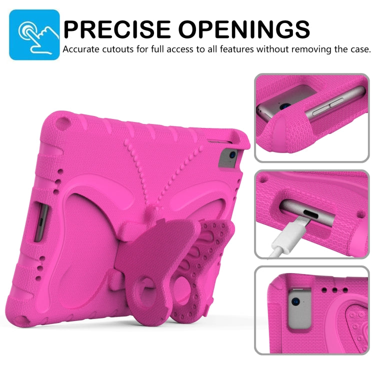 For iPad Air 1/2 / 9.7 2018/2017 Butterfly Bracket EVA Shockproof Tablet Case(Rose Red) - iPad 9.7 (2018) & (2017) Cases by buy2fix | Online Shopping UK | buy2fix