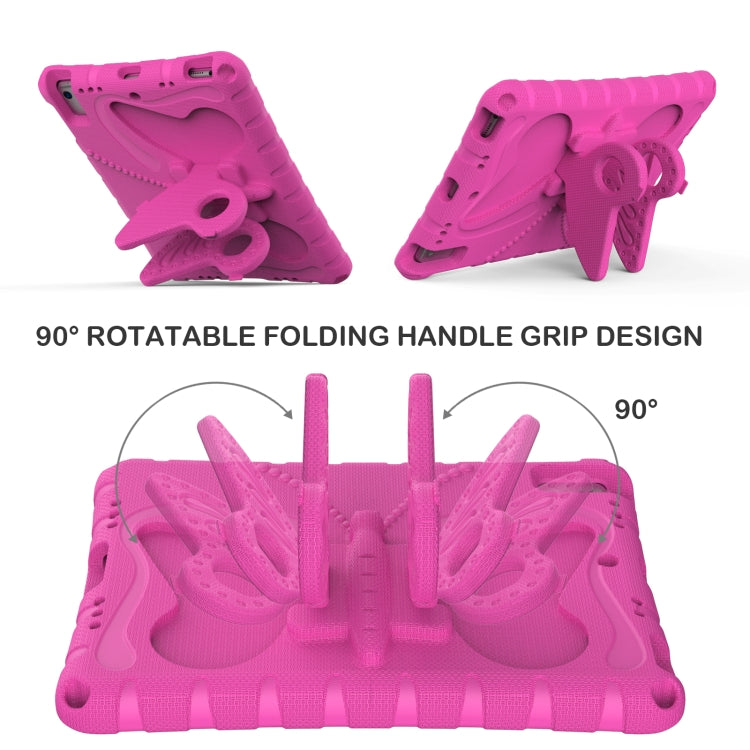 For iPad Air 1/2 / 9.7 2018/2017 Butterfly Bracket EVA Shockproof Tablet Case(Rose Red) - iPad 9.7 (2018) & (2017) Cases by buy2fix | Online Shopping UK | buy2fix