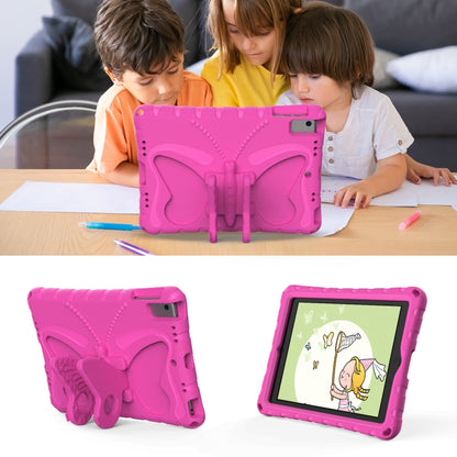 For iPad Air 1/2 / 9.7 2018/2017 Butterfly Bracket EVA Shockproof Tablet Case(Rose Red) - iPad 9.7 (2018) & (2017) Cases by buy2fix | Online Shopping UK | buy2fix
