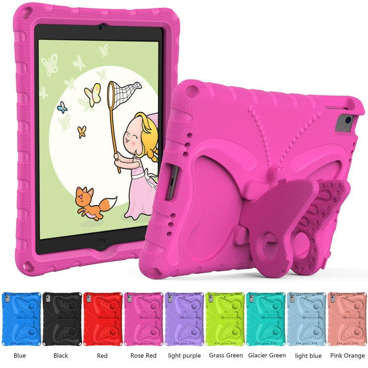 For iPad Air 1/2 / 9.7 2018/2017 Butterfly Bracket EVA Shockproof Tablet Case(Rose Red) - iPad 9.7 (2018) & (2017) Cases by buy2fix | Online Shopping UK | buy2fix