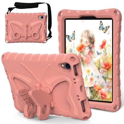 For iPad mini 6 / mini 2024 Butterfly Bracket EVA Shockproof Tablet Case(Pink Orange) - iPad mini 6 Cases by buy2fix | Online Shopping UK | buy2fix
