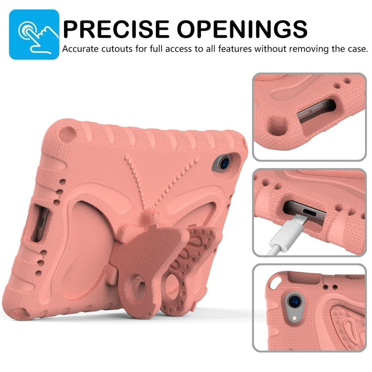 For iPad mini 6 / mini 2024 Butterfly Bracket EVA Shockproof Tablet Case(Pink Orange) - iPad mini 6 Cases by buy2fix | Online Shopping UK | buy2fix