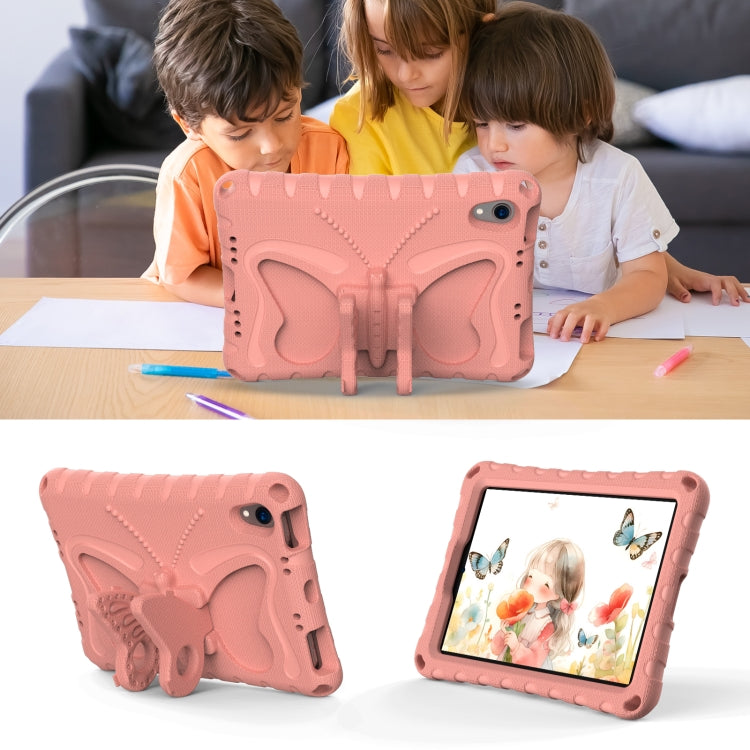 For iPad mini 6 / mini 2024 Butterfly Bracket EVA Shockproof Tablet Case(Pink Orange) - iPad mini 6 Cases by buy2fix | Online Shopping UK | buy2fix