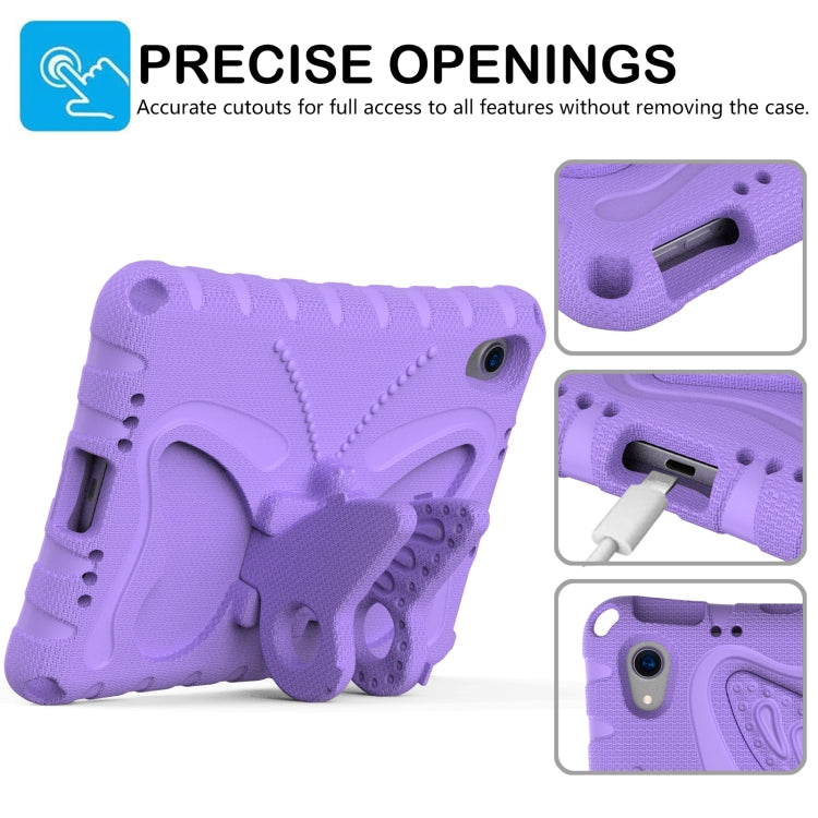 For iPad mini 6 / mini 2024 Butterfly Bracket EVA Shockproof Tablet Case(Light Purple) - iPad mini 6 Cases by buy2fix | Online Shopping UK | buy2fix