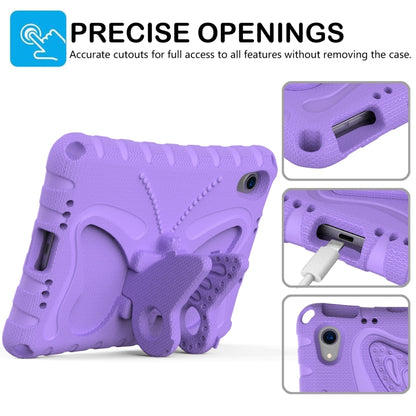 For iPad mini 6 / mini 2024 Butterfly Bracket EVA Shockproof Tablet Case(Light Purple) - iPad mini 6 Cases by buy2fix | Online Shopping UK | buy2fix