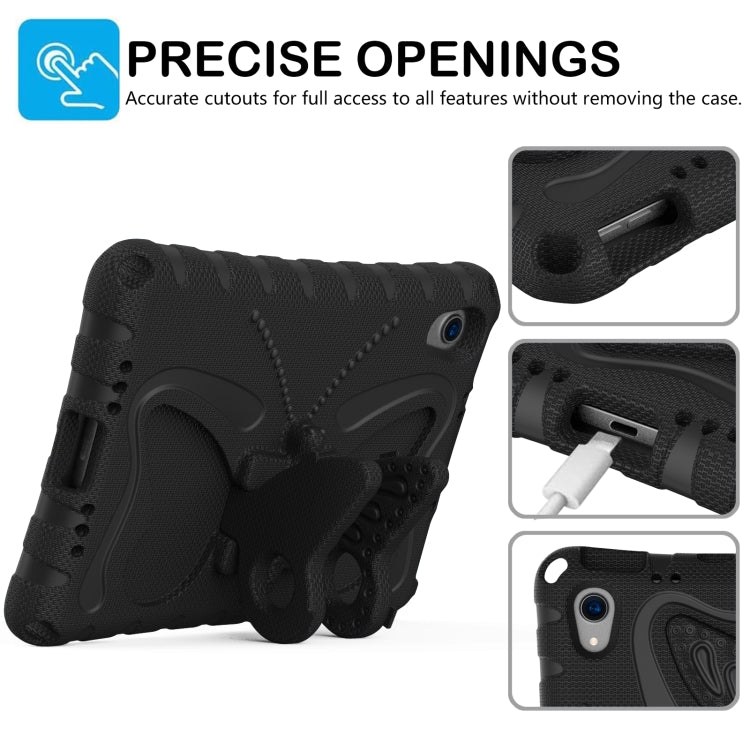 For iPad mini 6 / mini 2024 Butterfly Bracket EVA Shockproof Tablet Case(Black) - iPad mini 6 Cases by buy2fix | Online Shopping UK | buy2fix