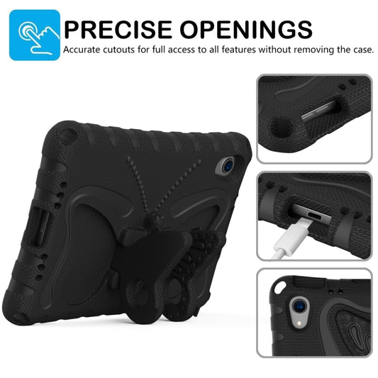 For iPad mini 6 / mini 2024 Butterfly Bracket EVA Shockproof Tablet Case(Black) - iPad mini 6 Cases by buy2fix | Online Shopping UK | buy2fix
