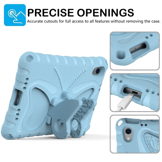 For iPad mini 6 / mini 2024 Butterfly Bracket EVA Shockproof Tablet Case(Light Blue) - iPad mini 6 Cases by buy2fix | Online Shopping UK | buy2fix