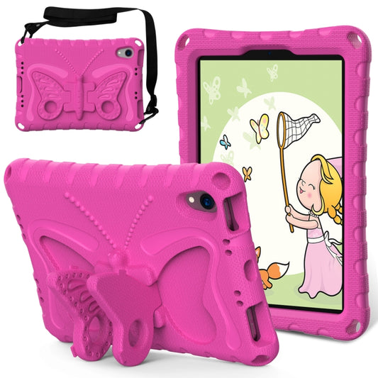 For iPad mini 6 / mini 2024 Butterfly Bracket EVA Shockproof Tablet Case(Rose Red) - iPad mini 6 Cases by buy2fix | Online Shopping UK | buy2fix