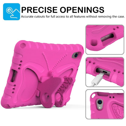 For iPad mini 6 / mini 2024 Butterfly Bracket EVA Shockproof Tablet Case(Rose Red) - iPad mini 6 Cases by buy2fix | Online Shopping UK | buy2fix