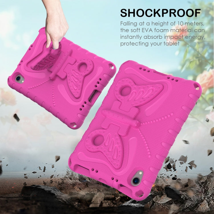 For iPad mini 6 / mini 2024 Butterfly Bracket EVA Shockproof Tablet Case(Rose Red) - iPad mini 6 Cases by buy2fix | Online Shopping UK | buy2fix
