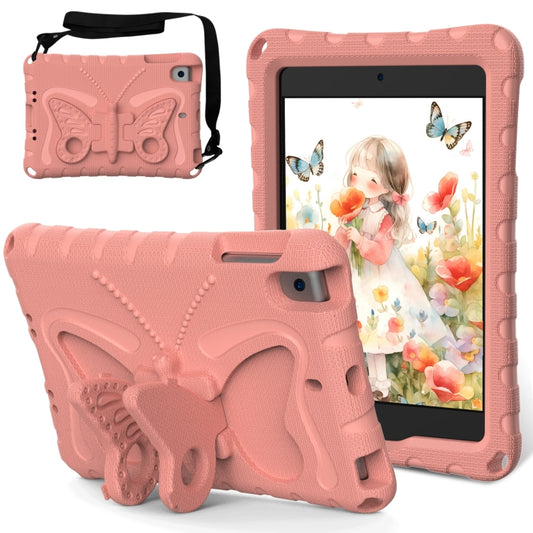 For iPad mini 1/2/3/4/5 Butterfly Bracket EVA Shockproof Tablet Case(Pink Orange) - iPad mini (2019) / mini 5 Cases by buy2fix | Online Shopping UK | buy2fix