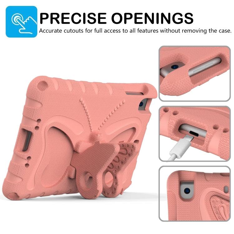 For iPad mini 1/2/3/4/5 Butterfly Bracket EVA Shockproof Tablet Case(Pink Orange) - iPad mini (2019) / mini 5 Cases by buy2fix | Online Shopping UK | buy2fix