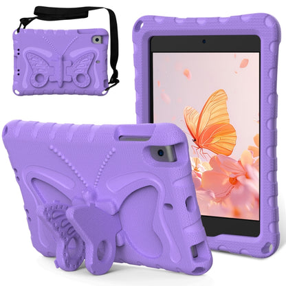 For iPad mini 1/2/3/4/5 Butterfly Bracket EVA Shockproof Tablet Case(Light Purple) - iPad mini (2019) / mini 5 Cases by buy2fix | Online Shopping UK | buy2fix