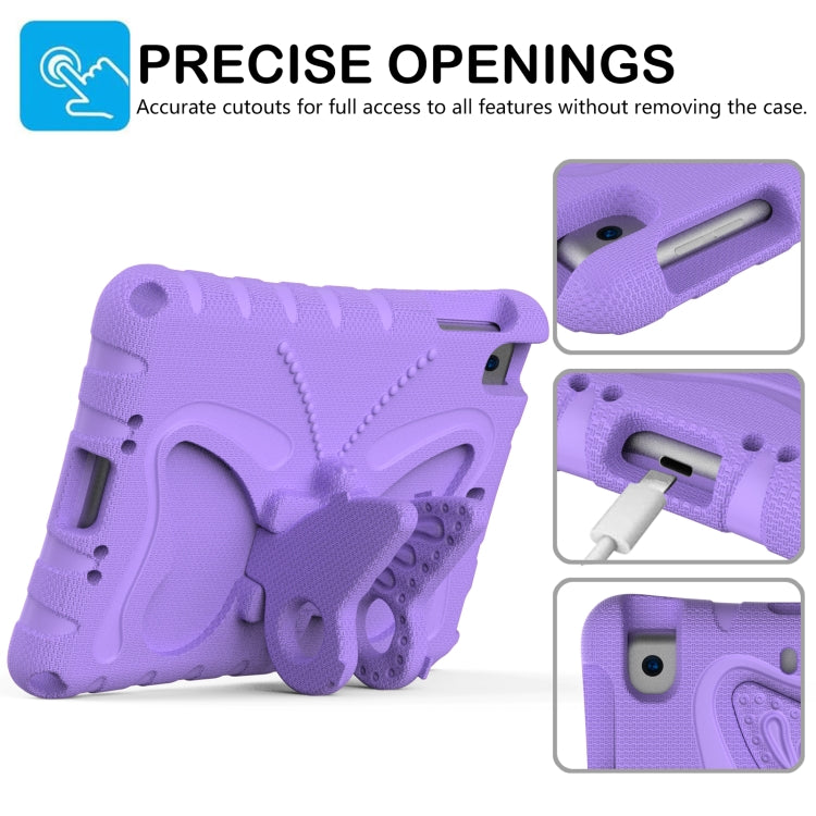 For iPad mini 1/2/3/4/5 Butterfly Bracket EVA Shockproof Tablet Case(Light Purple) - iPad mini (2019) / mini 5 Cases by buy2fix | Online Shopping UK | buy2fix