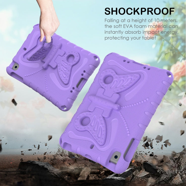 For iPad mini 1/2/3/4/5 Butterfly Bracket EVA Shockproof Tablet Case(Light Purple) - iPad mini (2019) / mini 5 Cases by buy2fix | Online Shopping UK | buy2fix