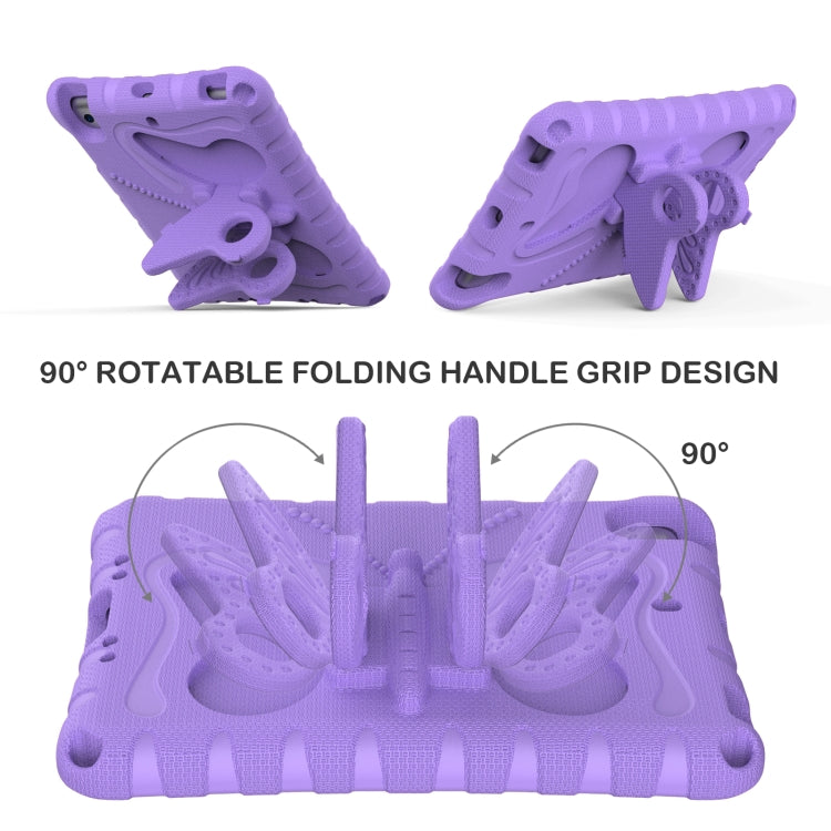 For iPad mini 1/2/3/4/5 Butterfly Bracket EVA Shockproof Tablet Case(Light Purple) - iPad mini (2019) / mini 5 Cases by buy2fix | Online Shopping UK | buy2fix