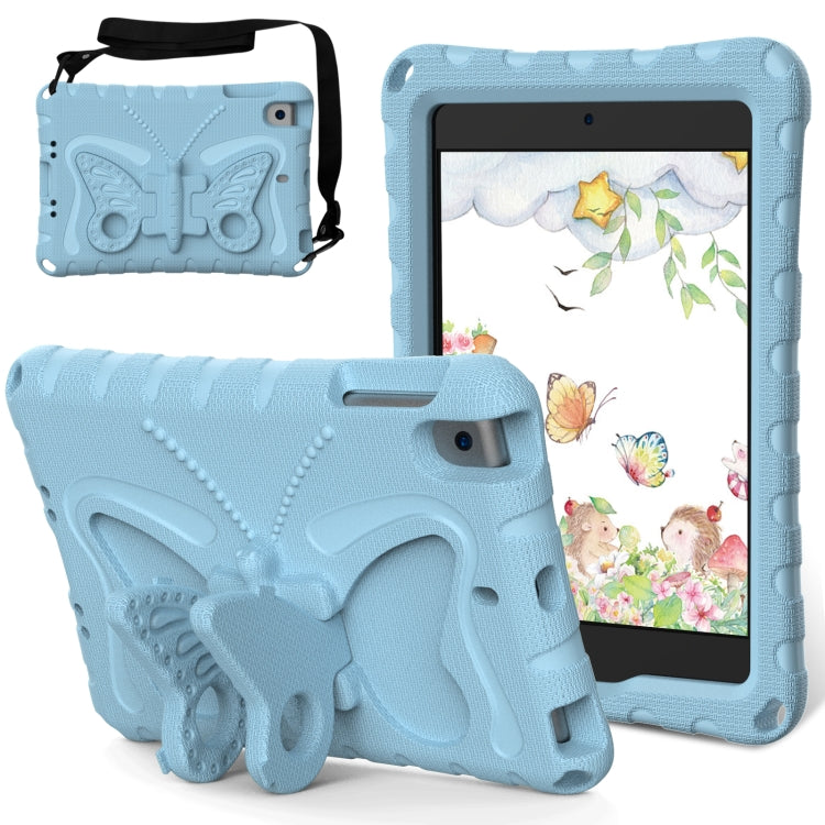 For iPad mini 1/2/3/4/5 Butterfly Bracket EVA Shockproof Tablet Case(Light Blue) - iPad mini (2019) / mini 5 Cases by buy2fix | Online Shopping UK | buy2fix
