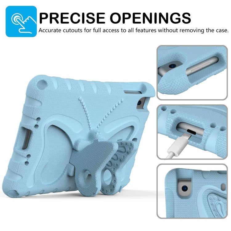 For iPad mini 1/2/3/4/5 Butterfly Bracket EVA Shockproof Tablet Case(Light Blue) - iPad mini (2019) / mini 5 Cases by buy2fix | Online Shopping UK | buy2fix