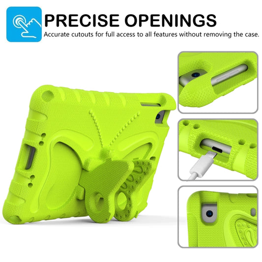 For iPad mini 1/2/3/4/5 Butterfly Bracket EVA Shockproof Tablet Case(Grass Green) - iPad mini (2019) / mini 5 Cases by buy2fix | Online Shopping UK | buy2fix