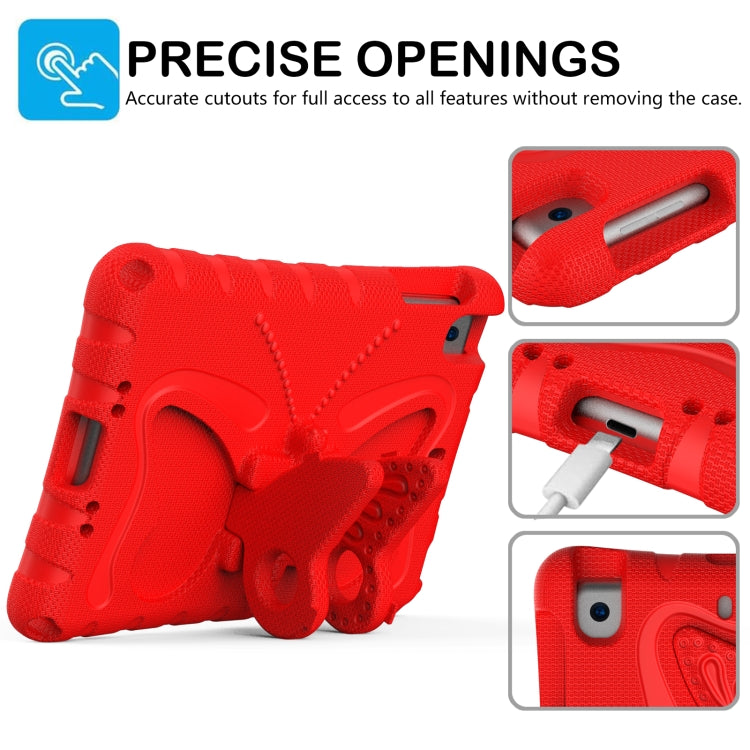 For iPad mini 1/2/3/4/5 Butterfly Bracket EVA Shockproof Tablet Case(Red) - iPad mini (2019) / mini 5 Cases by buy2fix | Online Shopping UK | buy2fix