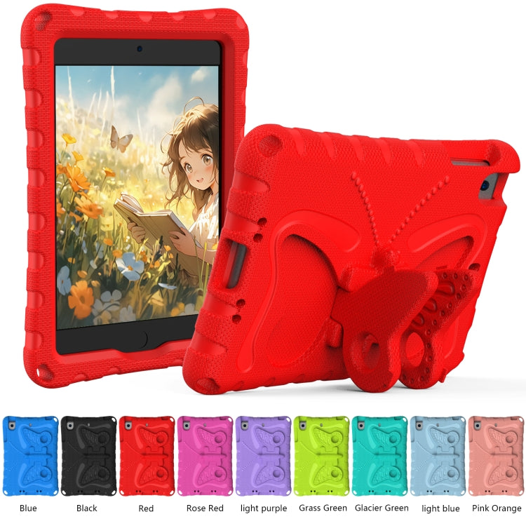 For iPad mini 1/2/3/4/5 Butterfly Bracket EVA Shockproof Tablet Case(Red) - iPad mini (2019) / mini 5 Cases by buy2fix | Online Shopping UK | buy2fix