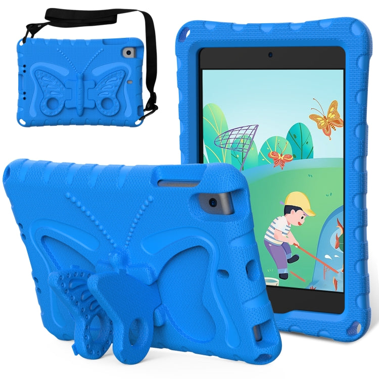 For iPad mini 1/2/3/4/5 Butterfly Bracket EVA Shockproof Tablet Case(Blue) - iPad mini (2019) / mini 5 Cases by buy2fix | Online Shopping UK | buy2fix