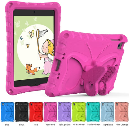 For iPad mini 1/2/3/4/5 Butterfly Bracket EVA Shockproof Tablet Case(Rose Red) - iPad mini (2019) / mini 5 Cases by buy2fix | Online Shopping UK | buy2fix