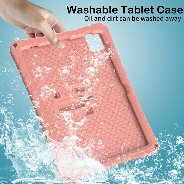 For iPad Air 11 2025 / 2024 Butterfly Bracket EVA Shockproof Tablet Case(Pink Orange) by buy2fix