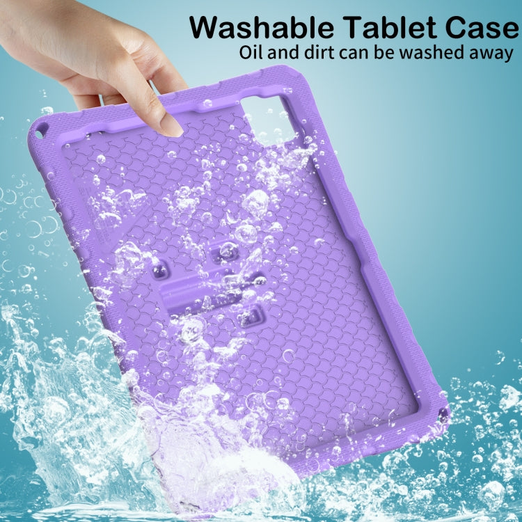 For iPad Air 11 2025 / 2024 Butterfly Bracket EVA Shockproof Tablet Case(Light Purple) by buy2fix