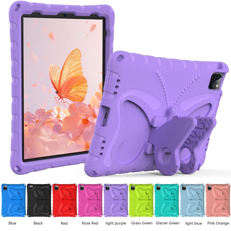 For iPad Air 11 2025 / 2024 Butterfly Bracket EVA Shockproof Tablet Case(Light Purple) by buy2fix