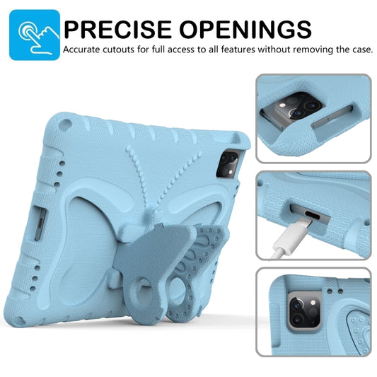 For iPad Air 11 2025 / 2024 Butterfly Bracket EVA Shockproof Tablet Case(Light Blue) by buy2fix