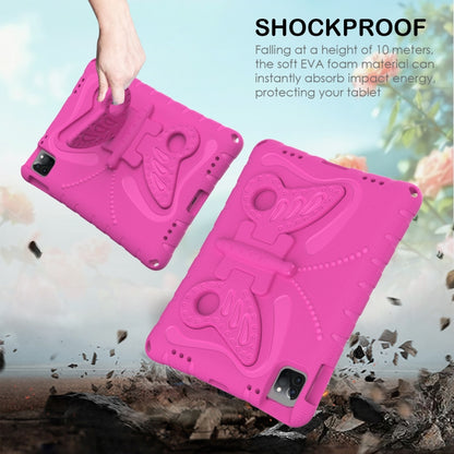 For iPad Air 11 2025 / 2024 Butterfly Bracket EVA Shockproof Tablet Case(Rose Red) by buy2fix